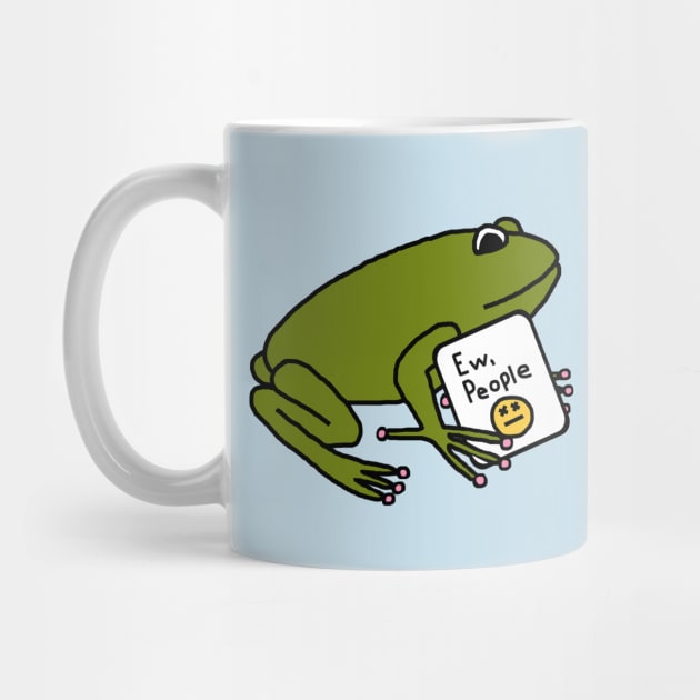 Green Frog Says Ew People by ellenhenryart